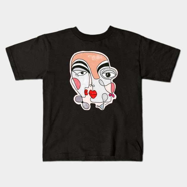 One couple, many faces Kids T-Shirt by Elisabeth Sandikci